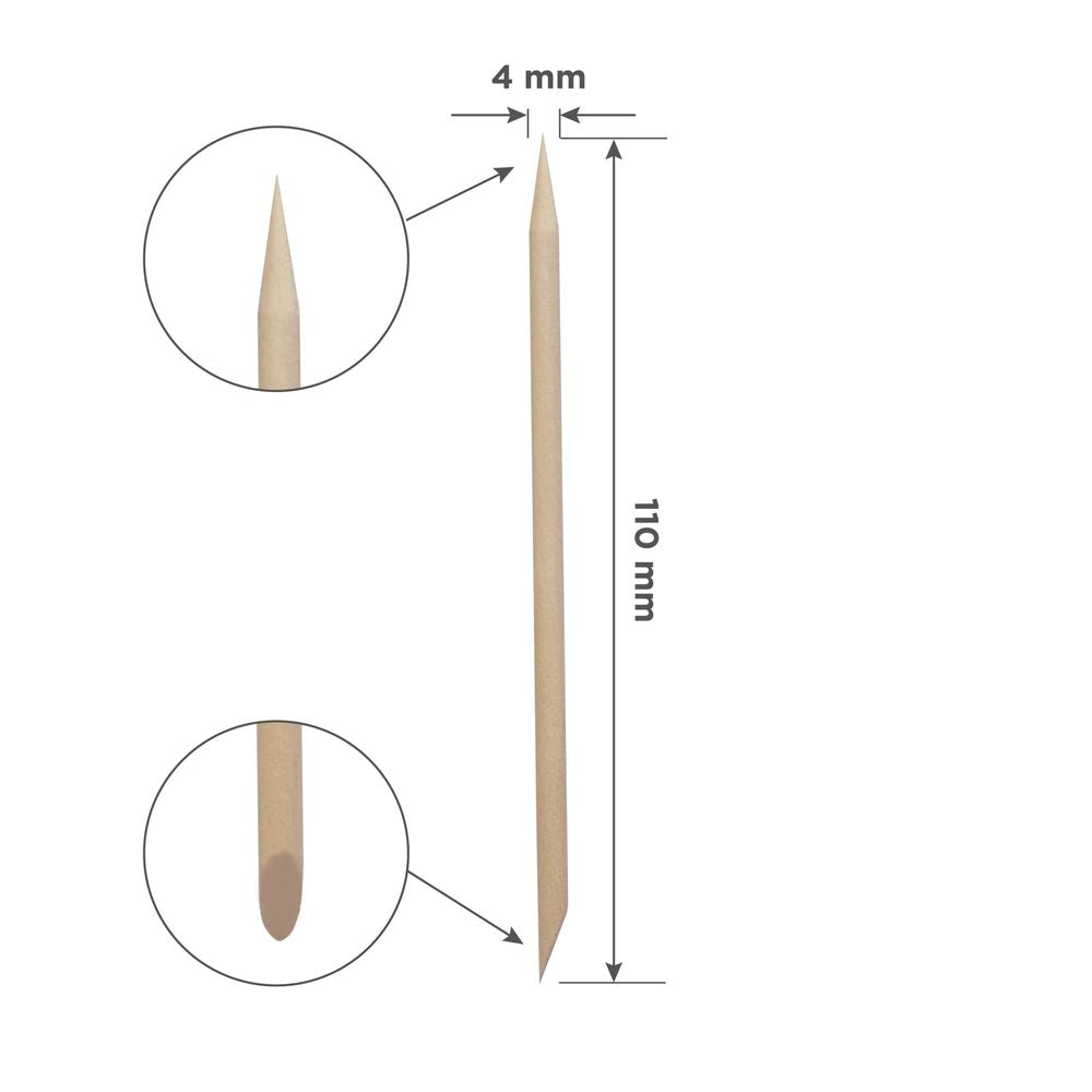 Orange Stick EXPERT Wooden 110 Mm (100 Pcs)