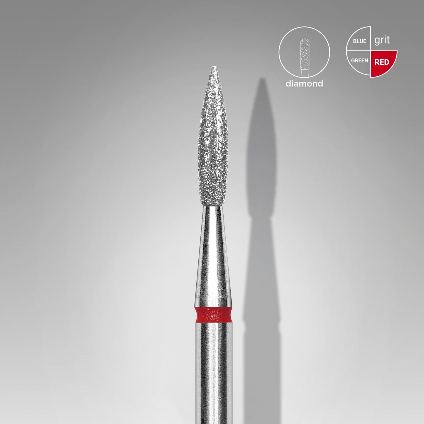 STALEKS DIAMOND NAIL DRILL BITS FLAME RED