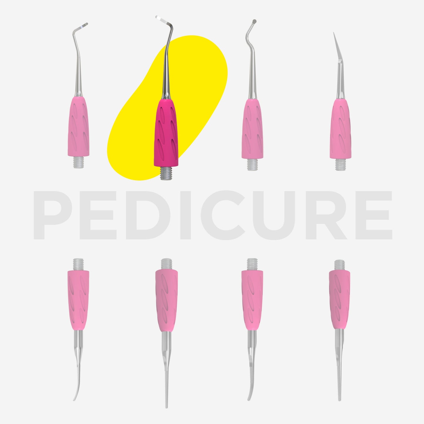 Working part of the pedicure pusher Combo UNIQ 32 curette (bend to the right)
