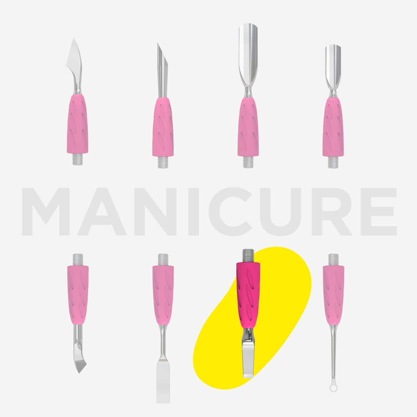 Working part of the manicure pusher Combo UNIQ 15 straight blade