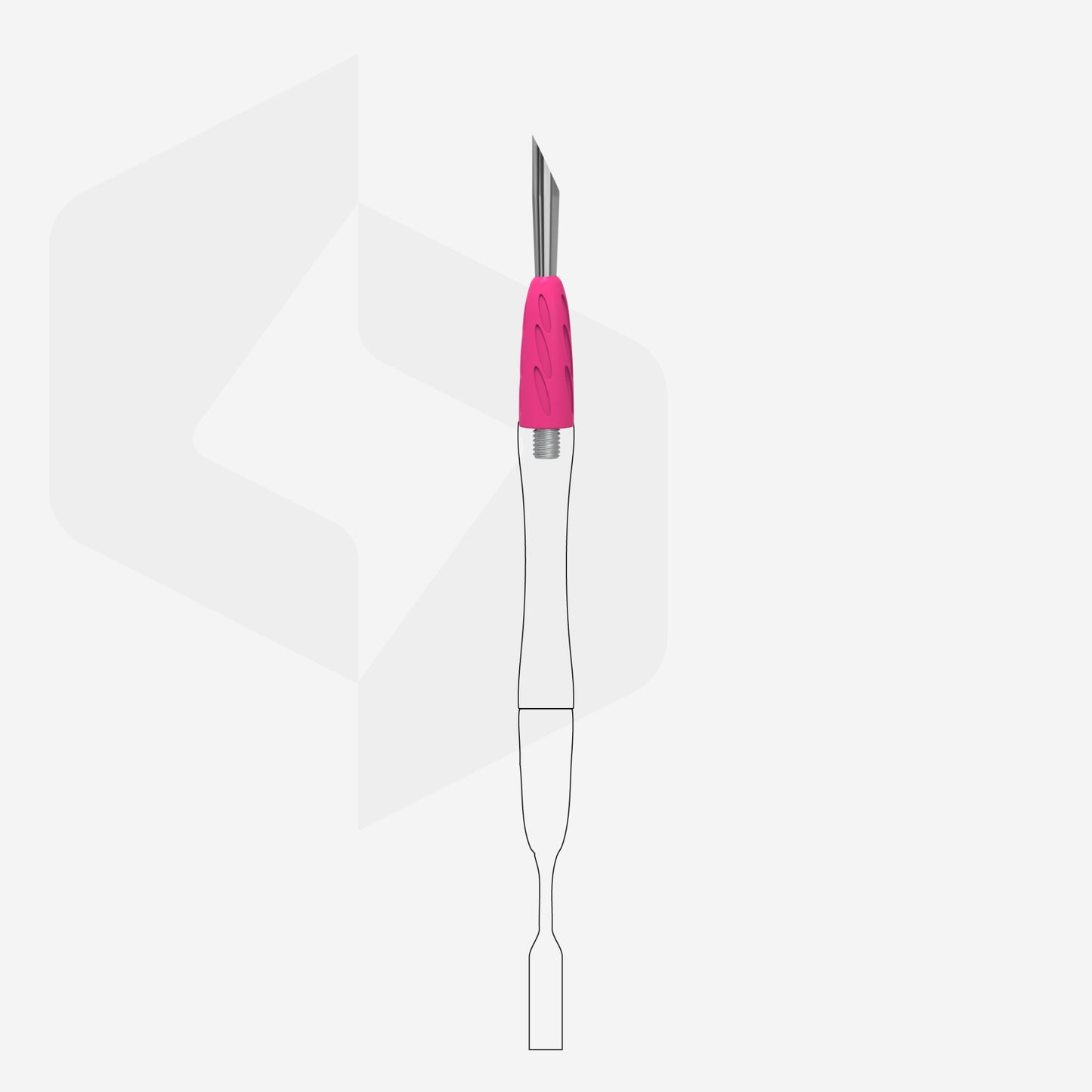 Working part of the manicure pusher Combo UNIQ 12 beveled pusher