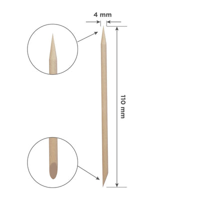 Orange Stick EXPERT Wooden 110 Mm (100 Pcs)