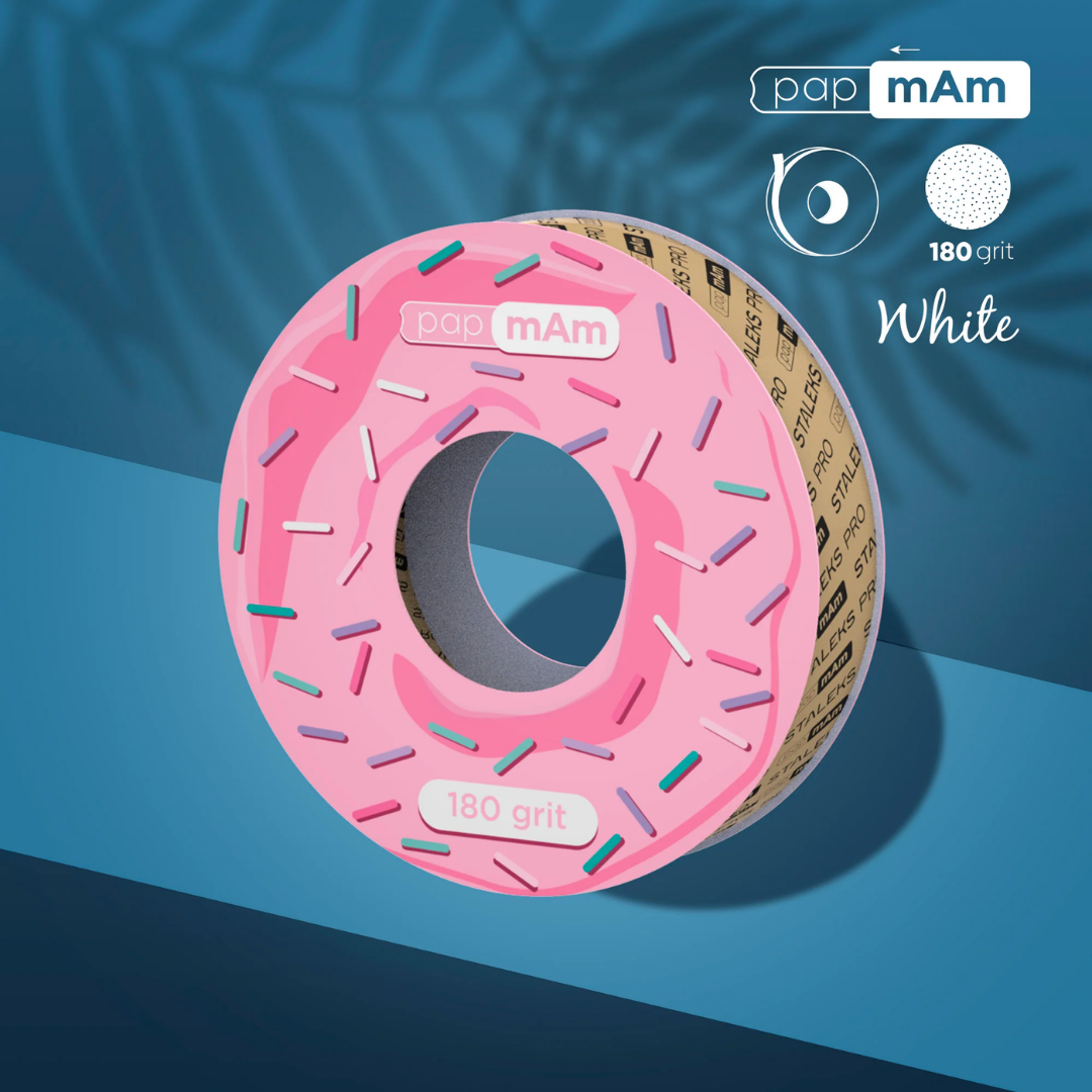 Disposable White Abrasive Tape PapmAm EXPERT In A Plastic Case