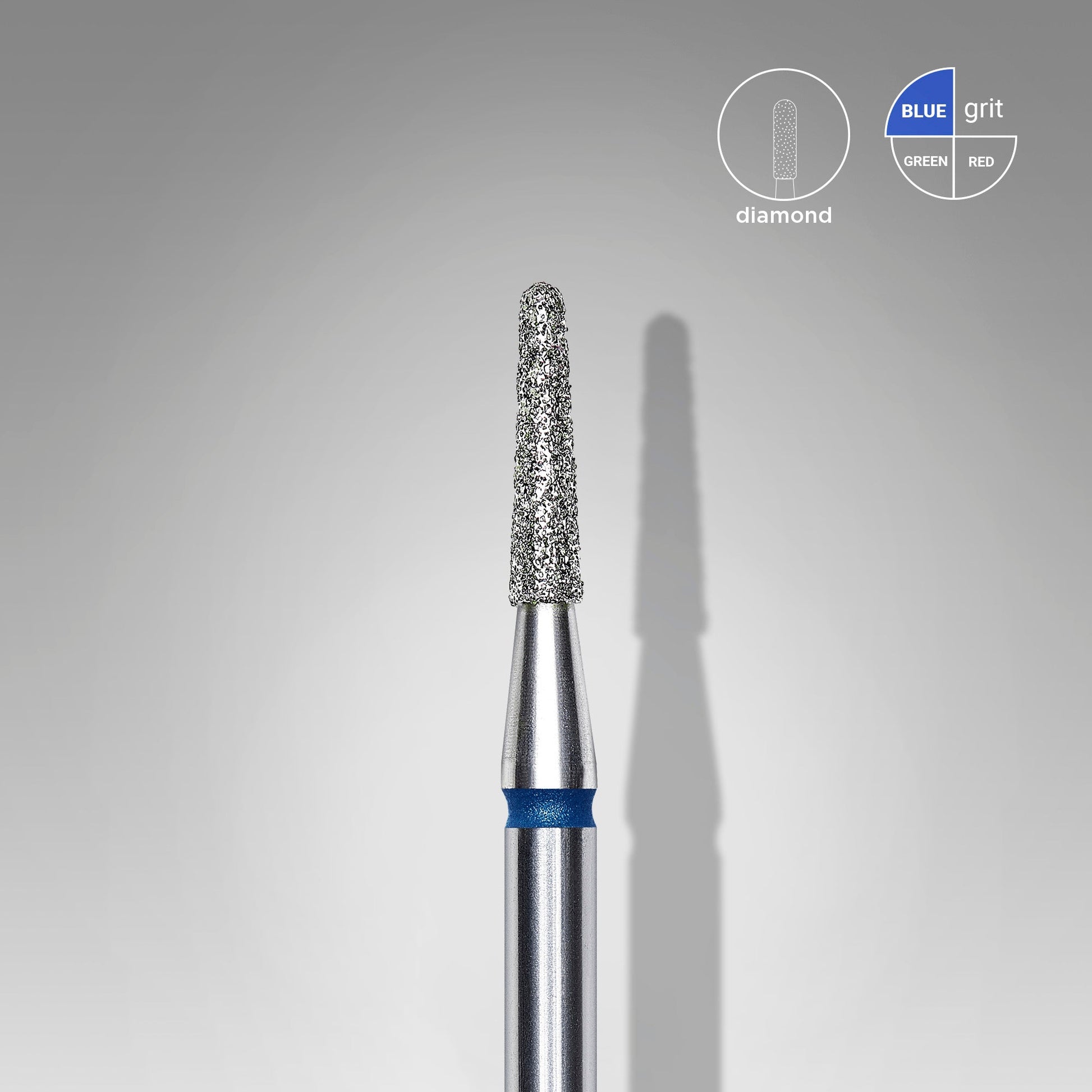 Diamond Nail Drill Bit Frustum Blue EXPERT Head Diameter 1,8 Mm / Working Part 8 Mm