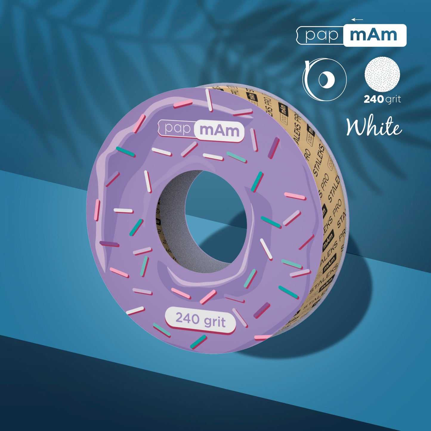 Disposable white abrasive tape papmAm EXPERT REFILL