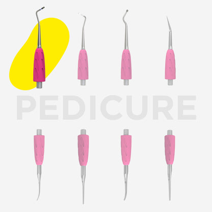 Working part of the pedicure pusher Combo UNIQ 31 curette (bend to the left)