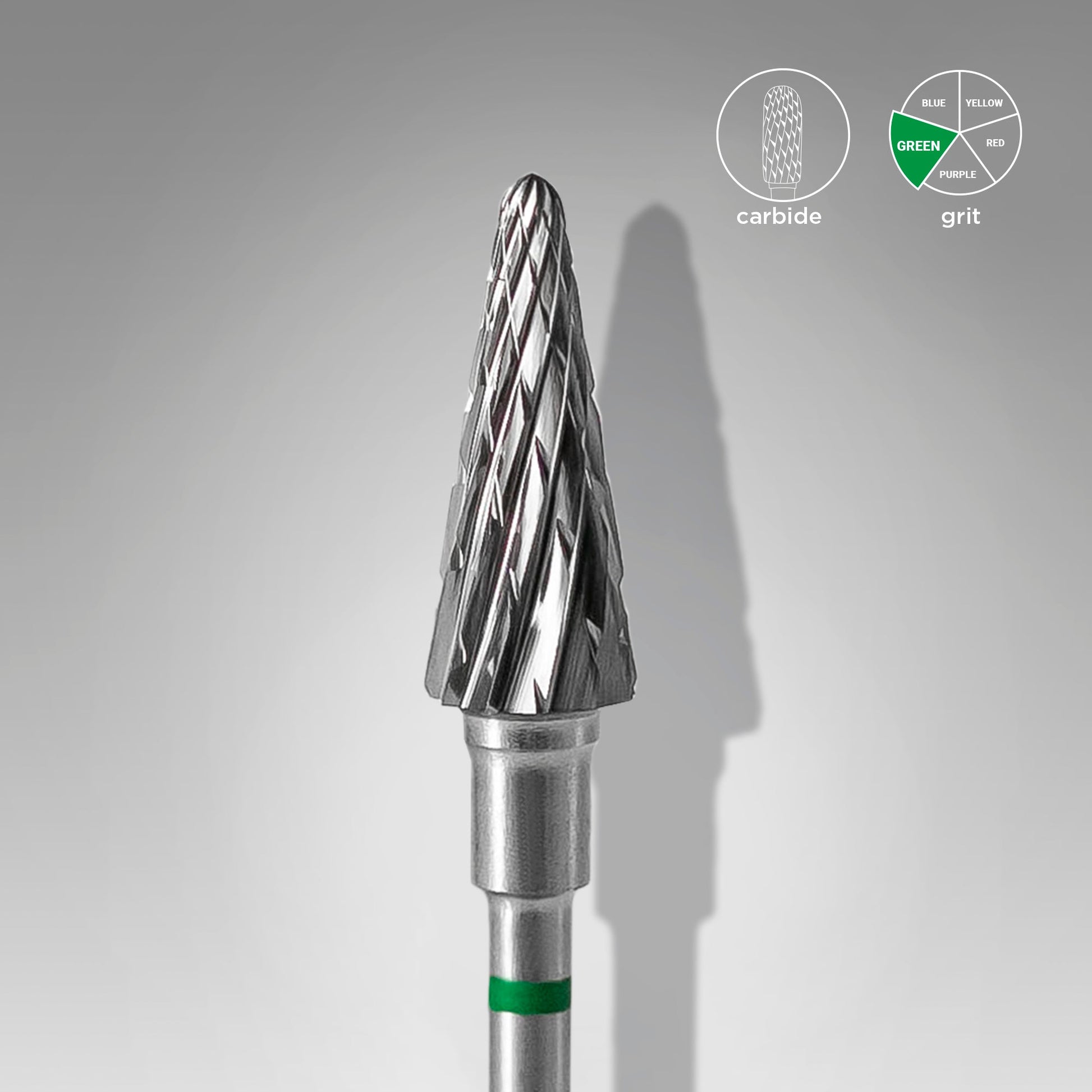 Carbide Nail Drill Bit Cone Green EXPERT Head Diameter 6 Mm / Working Part 14 Mm