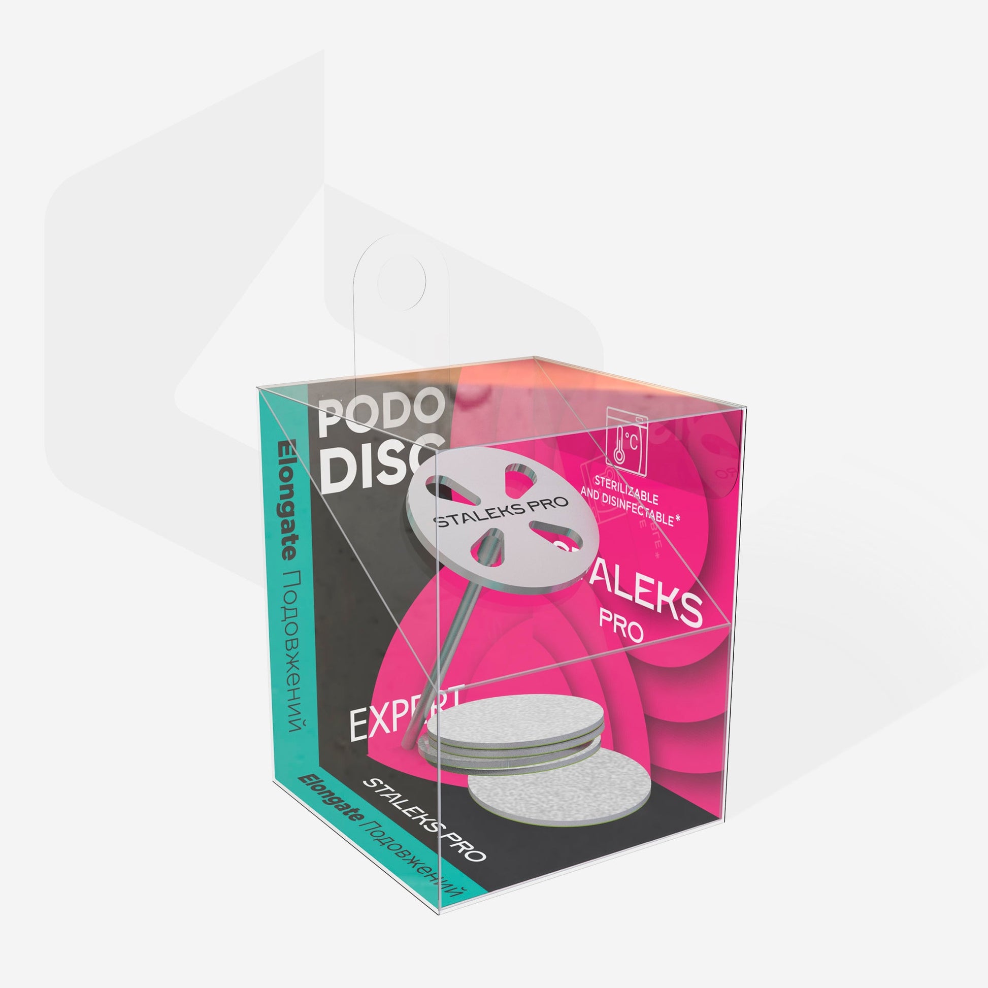Elongated Pedicure Disc PODODISC M EXPERT And Set Of Disposable Files 180 Grit 5 Pcs (20 Mm)