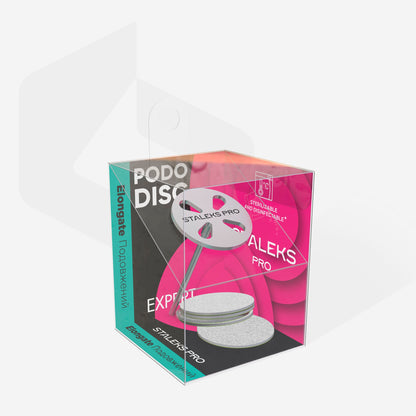 Elongated Pedicure Disc PODODISC M EXPERT And Set Of Disposable Files 180 Grit 5 Pcs (20 Mm)